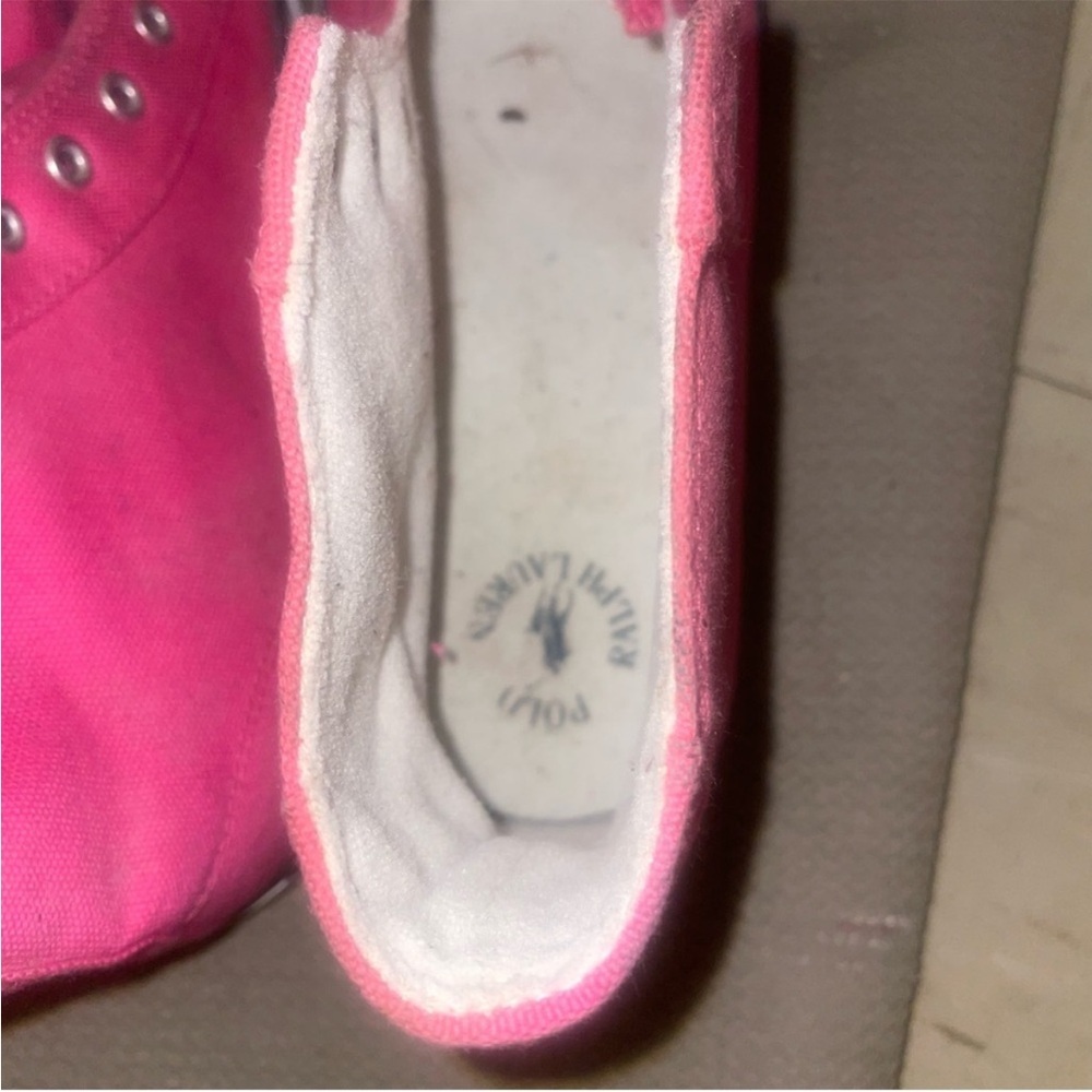 Polo Ralph Lauren Pink Canvas Sneakers - Picture 3 of 4